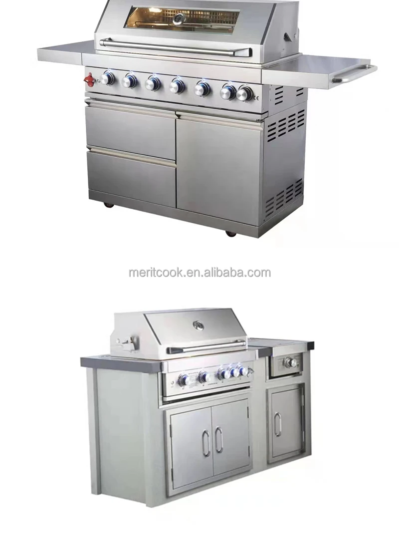 Outdoor Kitchen Cabinets with Gas BBQ Grill - Customized Modular ...