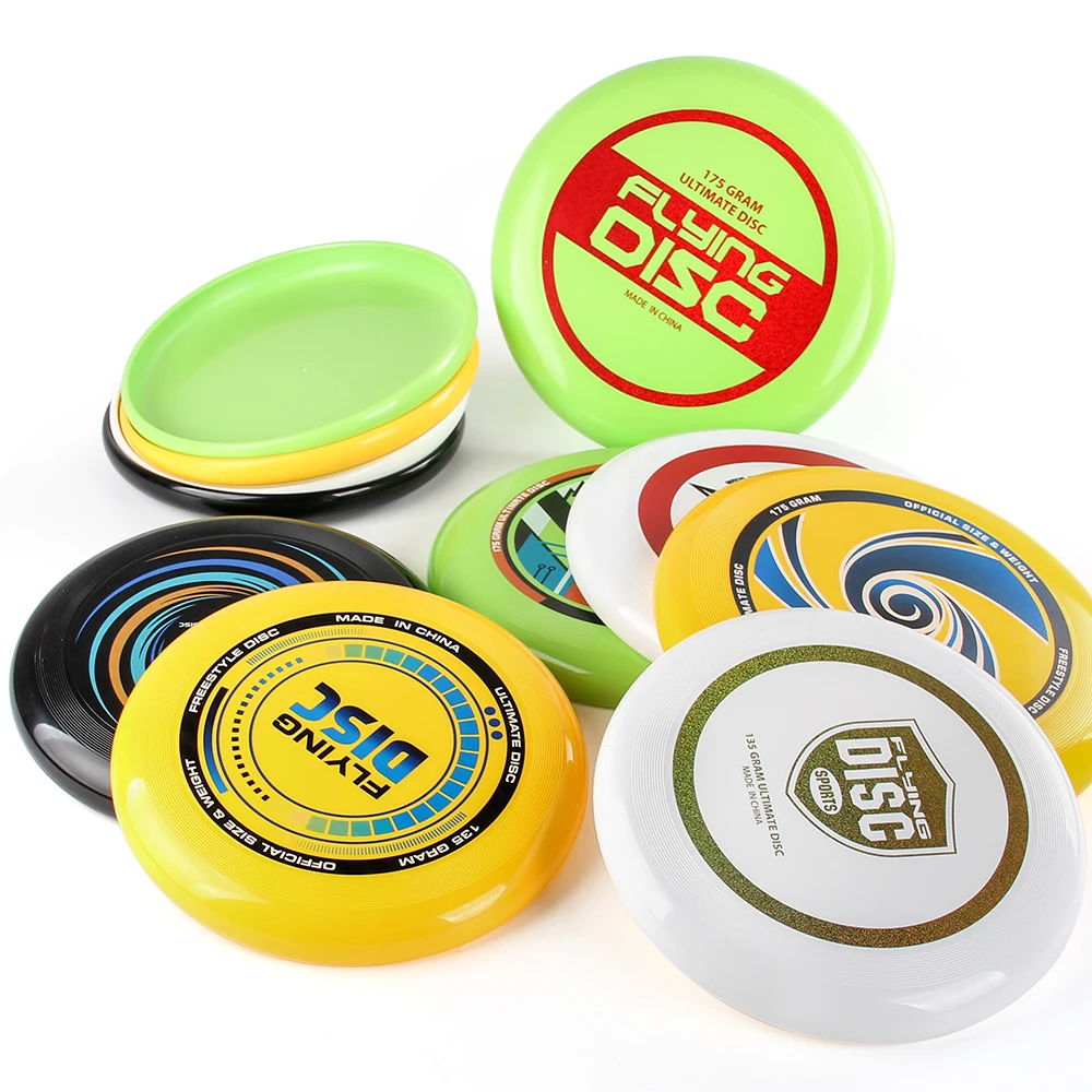 Frisbee Sportif HASLED - Disque Volant En PE, Blanc Et Bleu, Pour Jeux En Plein Air Et Compétitions