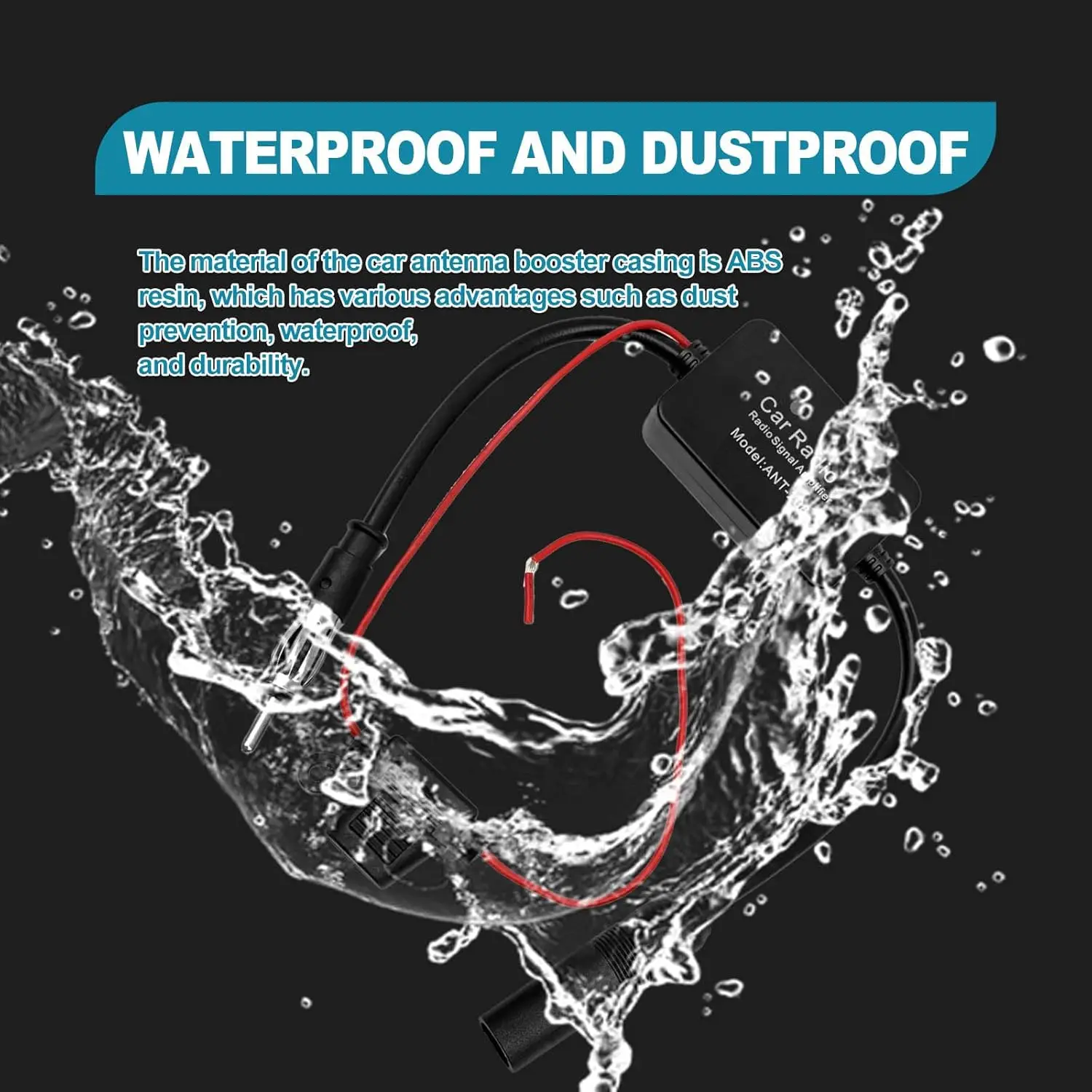 Kontec Car Radio FM DAB+ Digital Signal Amplifier with Antenna Bracket Installation