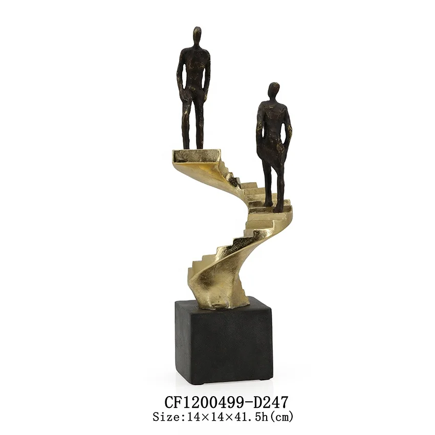 Nordic Modern Simplicity Resin Creative Climbing Man Climbing Stairs resin Sculpture Hand-finished for Art Home Decor