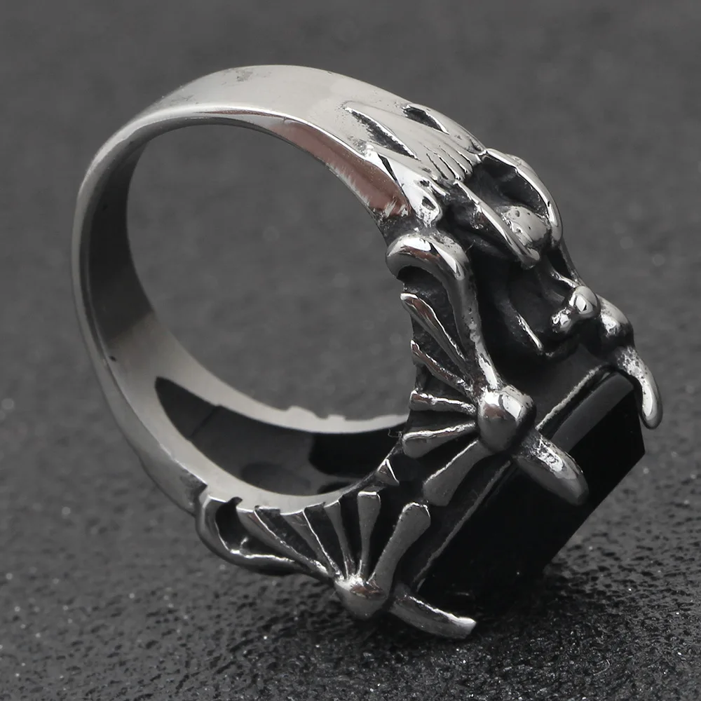 Shop Our Retro Dark Gothic Rock Punk Ghost Titanium Rings