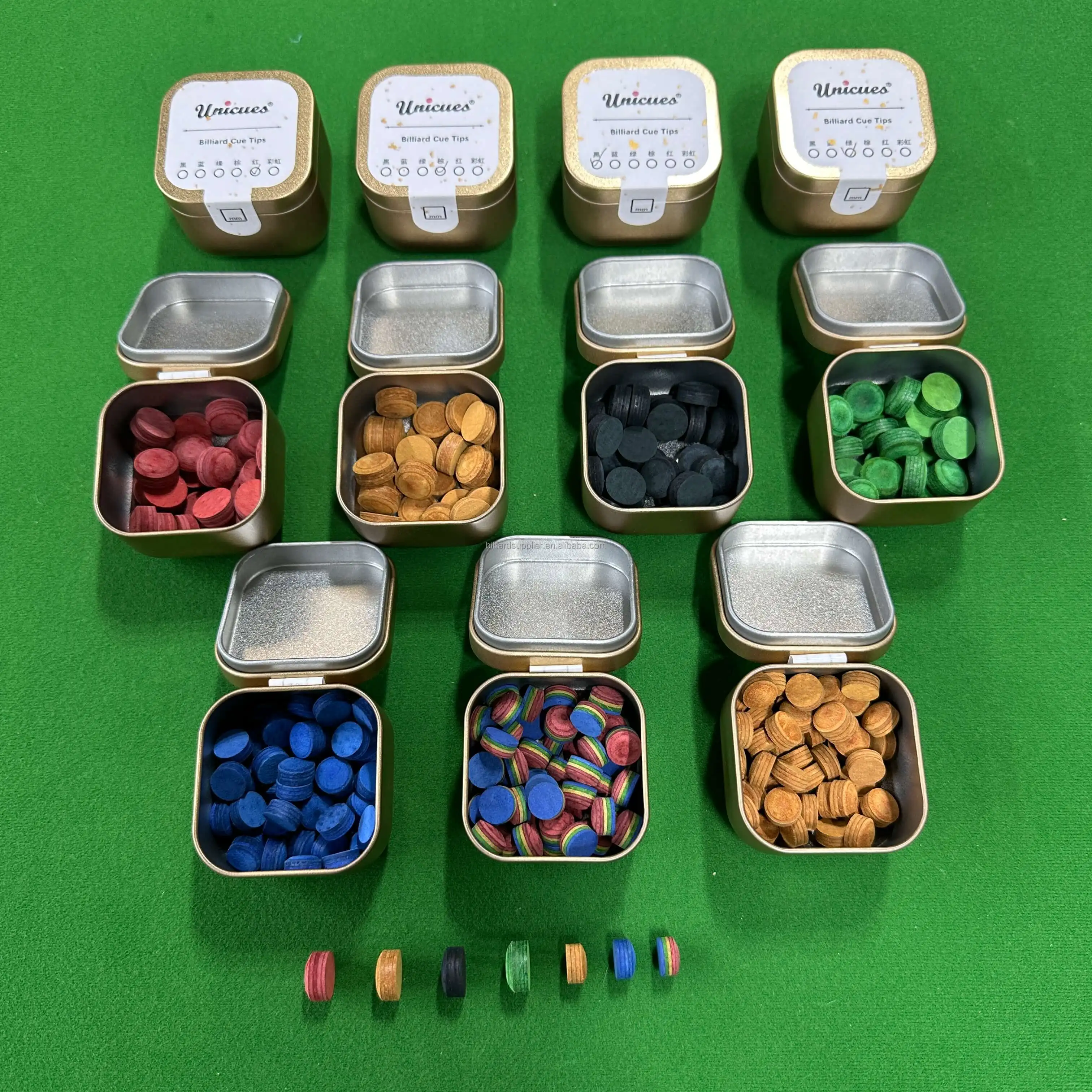 High Quality Taiwan Pigskin Multilayer Snooker Cue Tip in SS/S/M/H for Pool Billiard Players