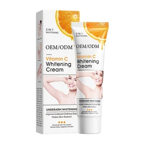 Organic 50g Underarm Whitening Cream with Natural Vitamin C Anti-Aging & Anti-Wrinkle Body Moisturizer for Face & Skin Smoothing