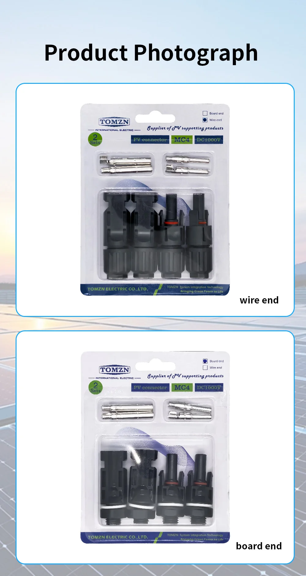 TOMZN 1000V 32A Two sets of Solar Connectors Panel Branch PV Photovoltaic Board Terminal Box Inverter Waterproof Anti-fuse