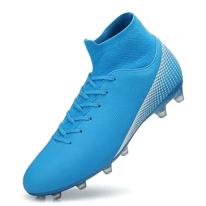 Custom High-Top Men's Soccer Shoes Original Spikes Football Sporting Goods Rubber Insole Used Sport Sneakers Football Soccer