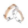 โรสโกลด์สีขาว 18K