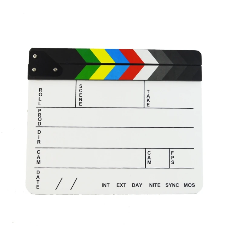 214 Movie Clapperboard 1 pièce 30 x 25 cm en acrylique professionnel pour jeux de rôle cinéma découpe production vidéo photographie bandes inférieures 