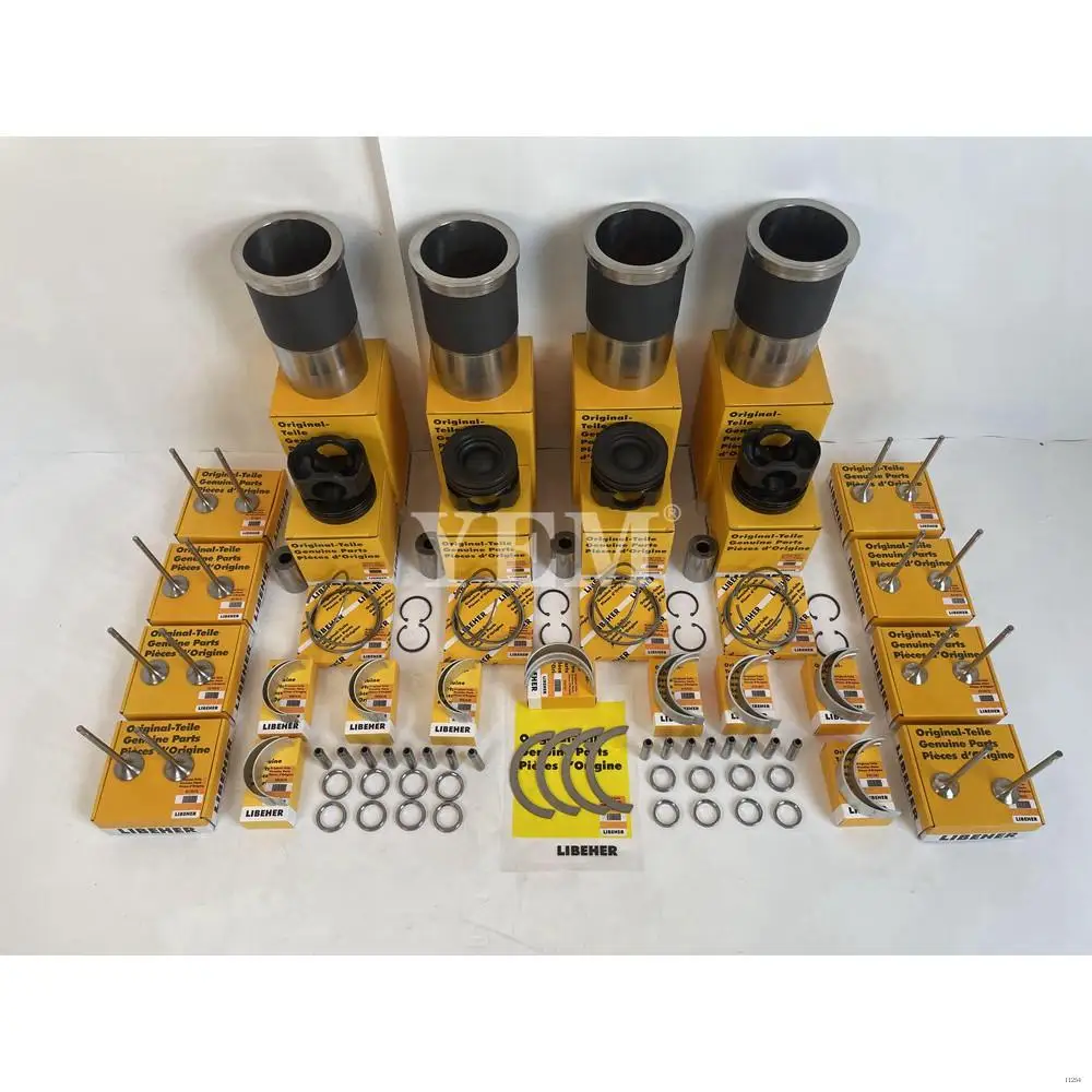 R934C Cylinder Liner Kit With Piston Rings Liner Valve Bearing Set for Liebherr