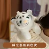 velvet white tiger on shoulder