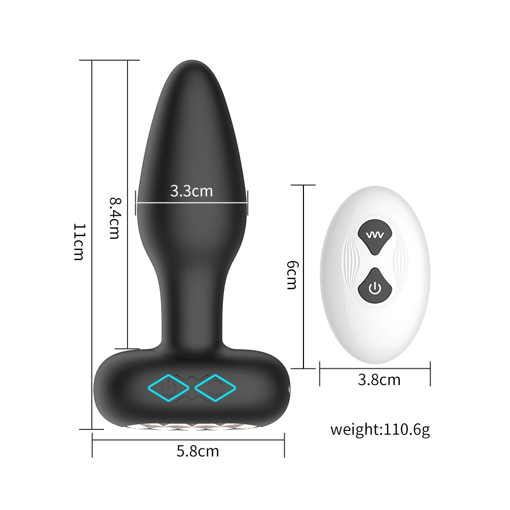 App-controlled vibrating butt plug with mobile app interface