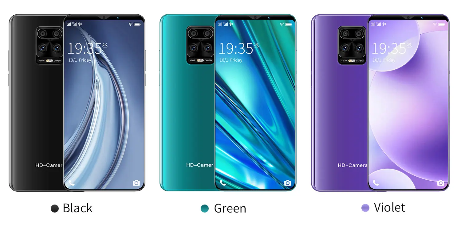 
 Смартфон Note 9 plus, 6 + 128 ГБ, 2 Sim-карты, 2 Мп + 2 Мп, GPS-навигация, сенсорный экран, 4G  