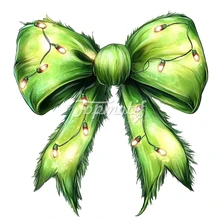 New Christmas Cheer Bow DTF Print Iron-On Heat Transfer for T-Shirts Waterproof and Washable Discount Price