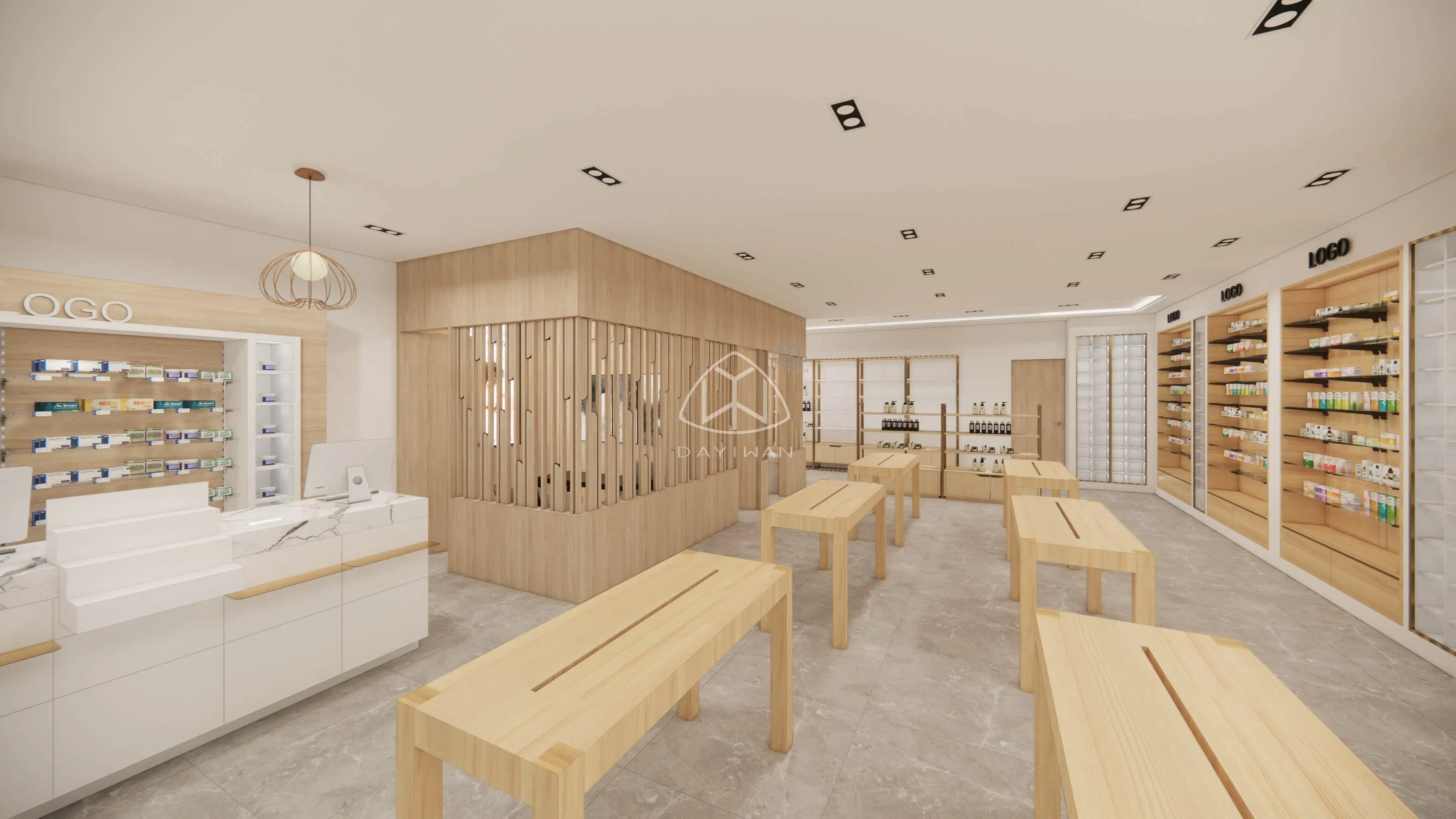 Beauty Cosmetics Shop Interior Design Skincare Store Shelf Beauty Salon ...