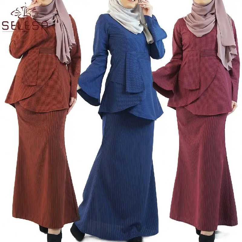 Pakaian Wanita Muslim Most Beautiful Custom Digital Print Islamic Abaya Clothing Wholesale High Quality Chiffon Silk Baju Kurung