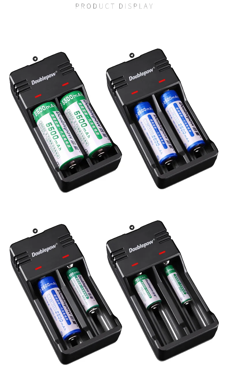 Chargeur USB Intelligent Pour Batteries 14500 18500 26650