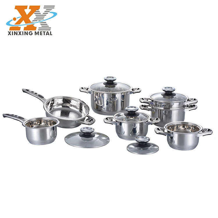 New Design Culinary Comforts Kitchen Cooking Pot Sets Stainless Steel Cookware Sets supplier