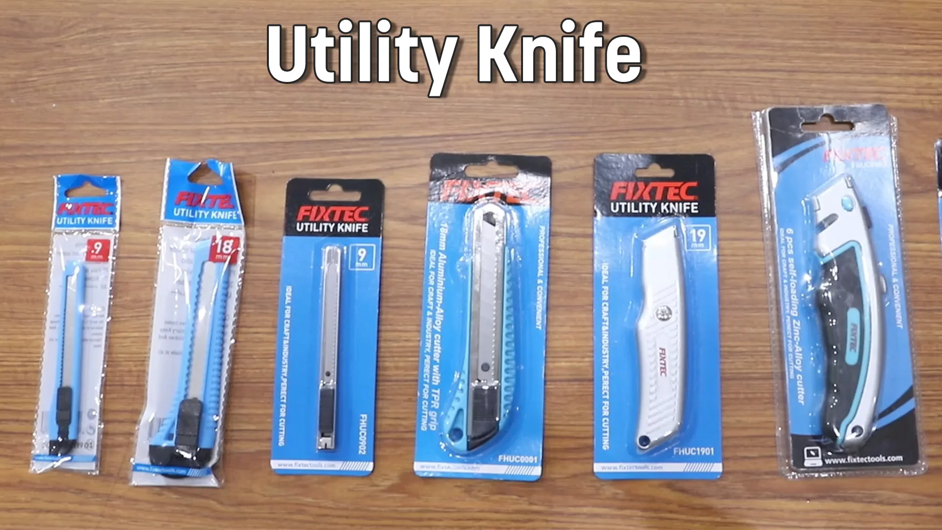 Fixtec Wholesale Safety Aluminum Steel Mini Folding Knife With 5 Pcs Of