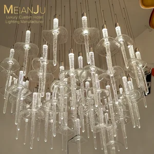 Zhongshan Modern Premium Pendant Light Ceiling Lamp Jellyfish Glass Multi-Color Indoor Lighting Decor for Hotel Application