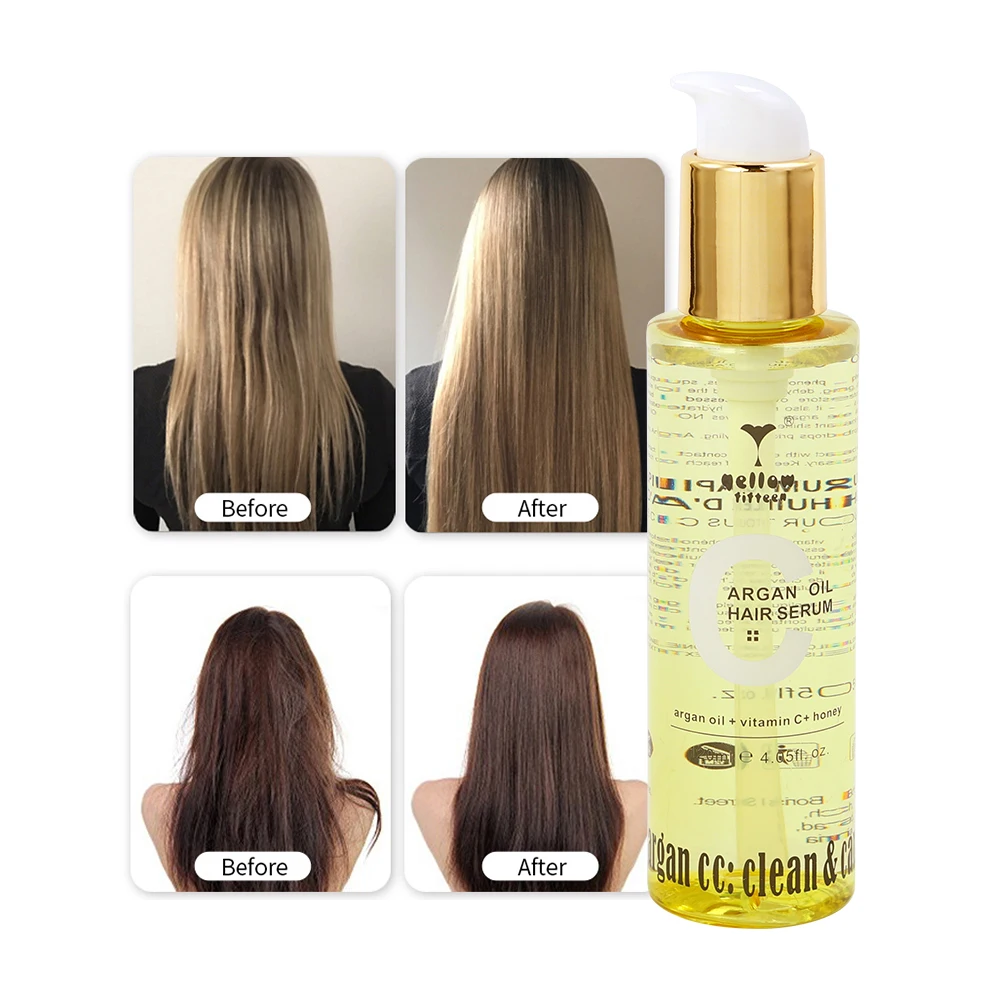 Private Label Customized Smooth and Soft Hair Natural Argan Honey Vitamin Hair Care Oil