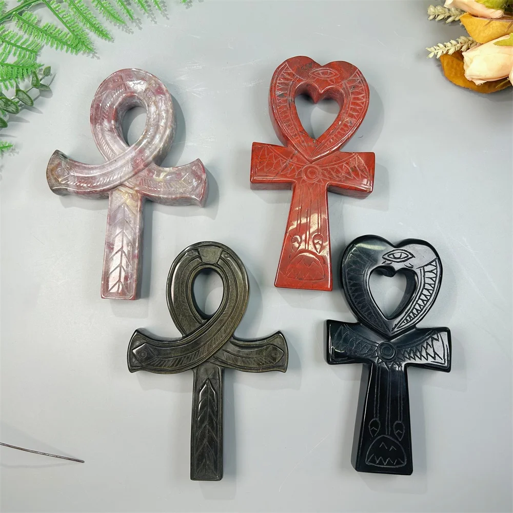 Wholesale High Quality Large Size Obsidian Anka Cross