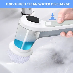 Gadget 2023 New Arrival Round Electric Cleaning Brush Bathroom Scrub Kitchen Cleaning Brush 2 in 1 Handle Cleaning Brush