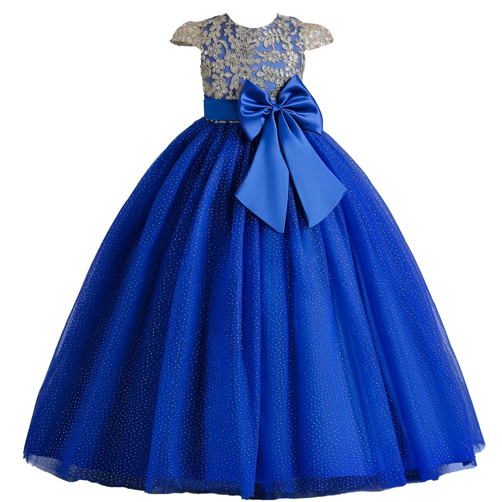 Elegant Red Lace Wedding Dress for 10 Year Old Girls