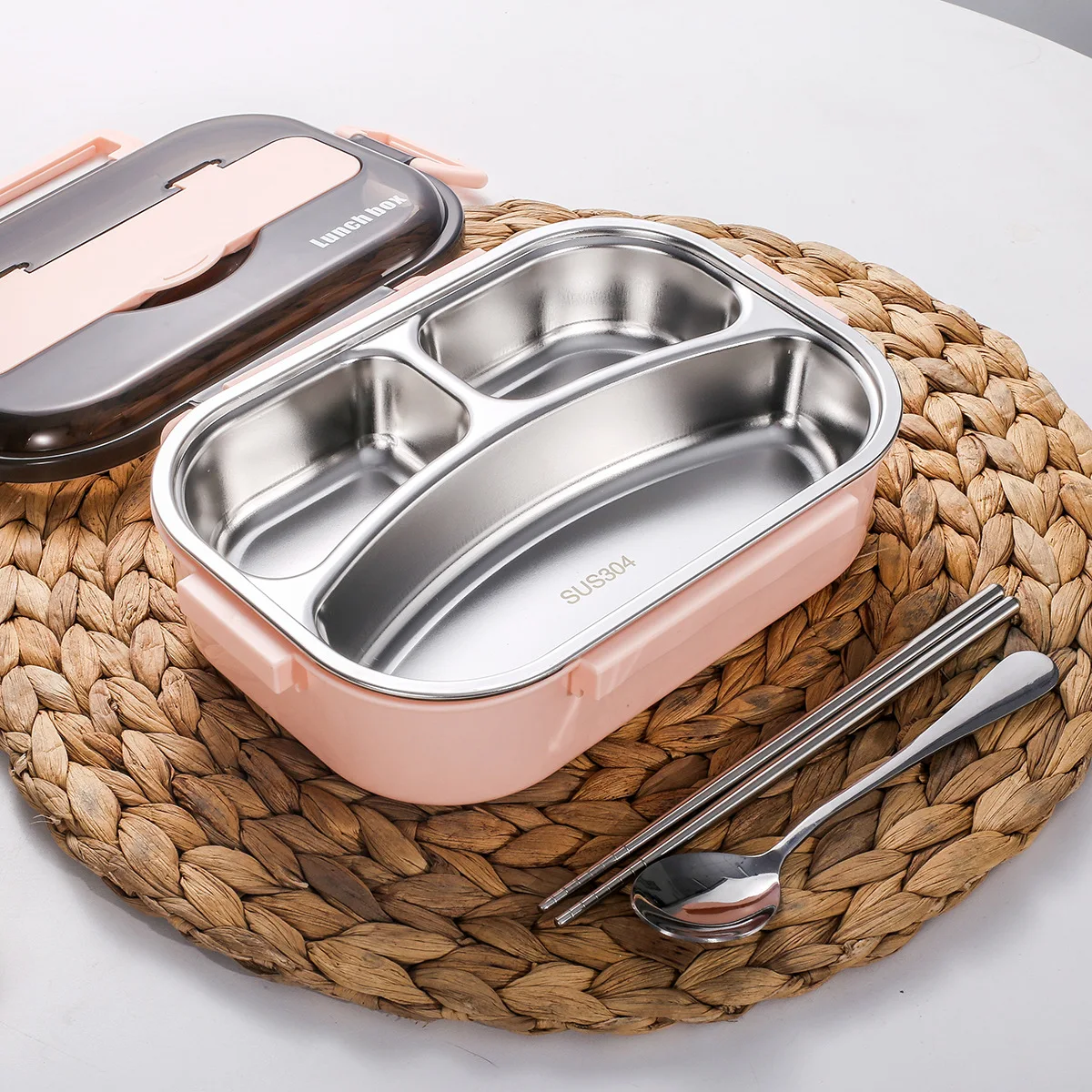 Portable Metal Lunch Box For Kids Food Grade Stainless Steel Lunch