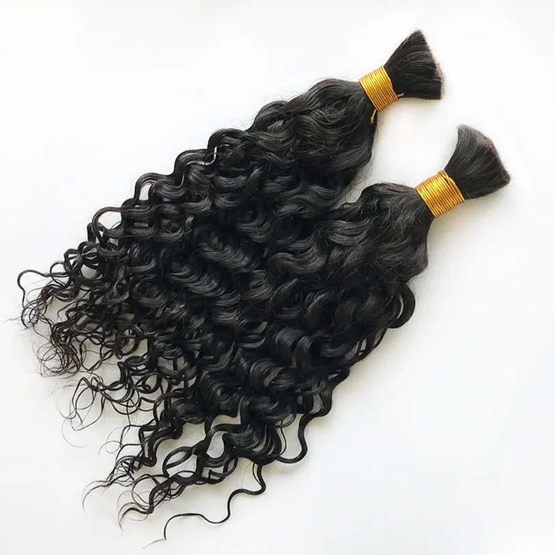 Capelli umani sfusi per intrecciare 100 g non trattati brasiliani Remy Hauman capelli sfusi senza trama colore naturale_voghion.com
