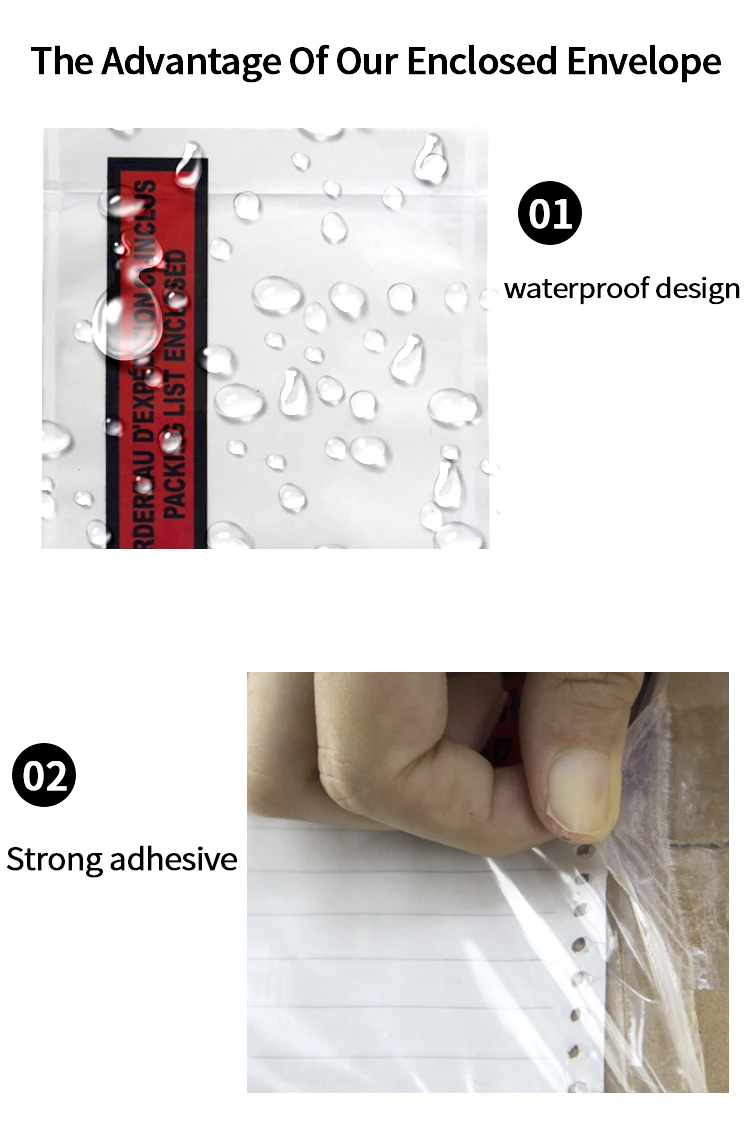 Clear Invoice Postage Pocket - Reliable Shipping Solutions