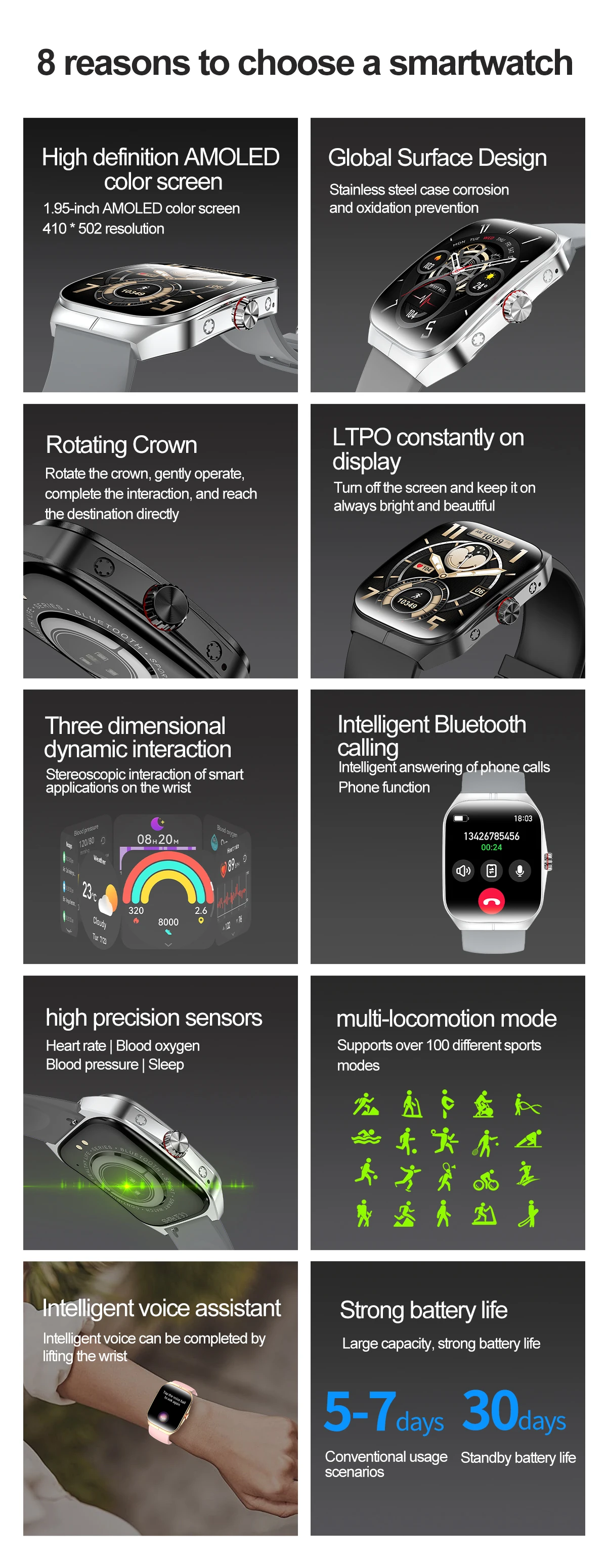 Chinese factory supplier supply  1.95inch Amoled Hk80 Smart Watch Women Health Voice Assistant Bt Call Ip68 Waterproof Rotating Crown Sports Smart Watch For Men - Buy Hk80 Smart Watch Sports Smart Watch For Men women Health Smart Watch