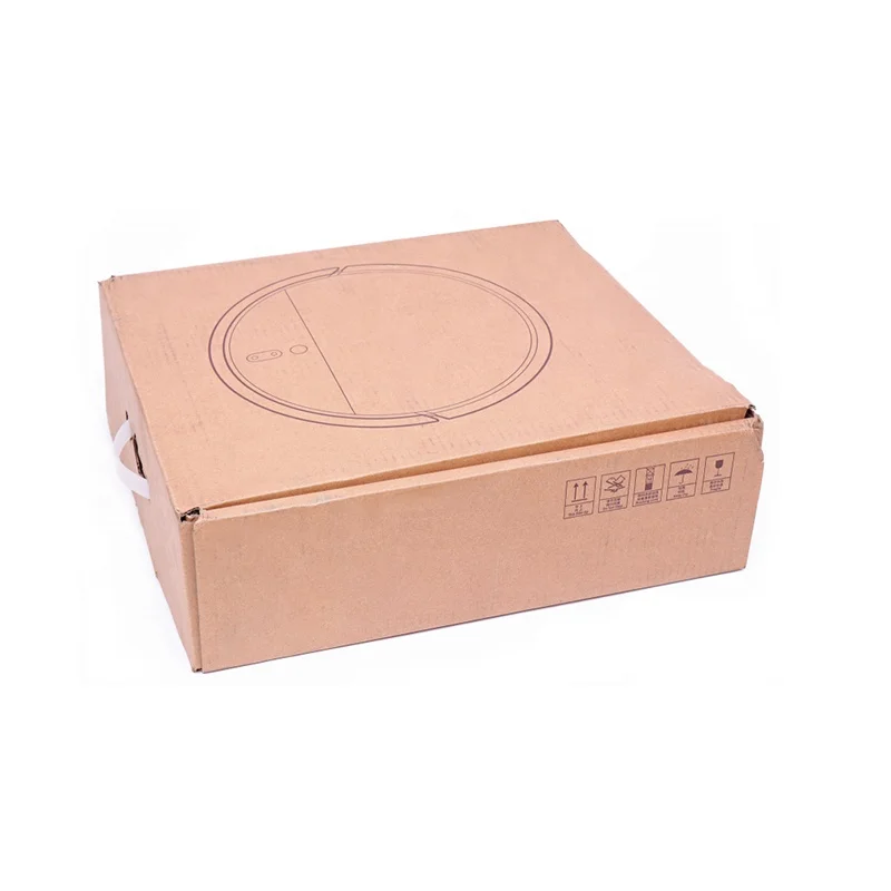 New Automatic Robot Vacuum Cleaner Packaging Box Circular Vacuum Cleaner Custom Paper square Corrugated Color Box With Handle