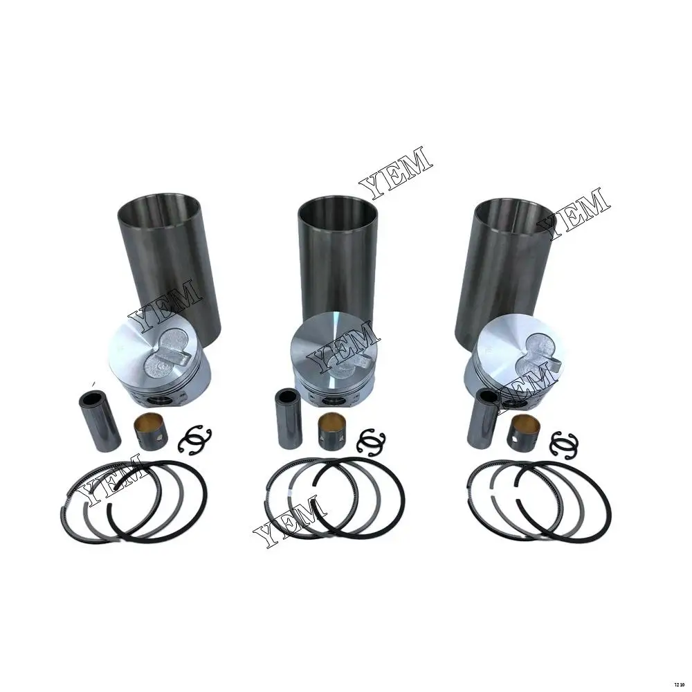 Cylinder Engine Liner Kit With Pistons Ring Set Fit for Yanmar 3TNE74 Original Excavator Part