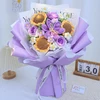 Fiore di filato di giglio di girasole rosa viola