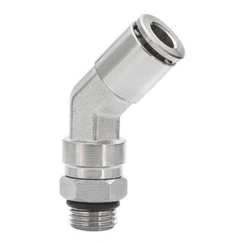 New Brass Pneumatic Push-in Fitting PL 45-G Degree Tube Connector for Air for Printing Shops
