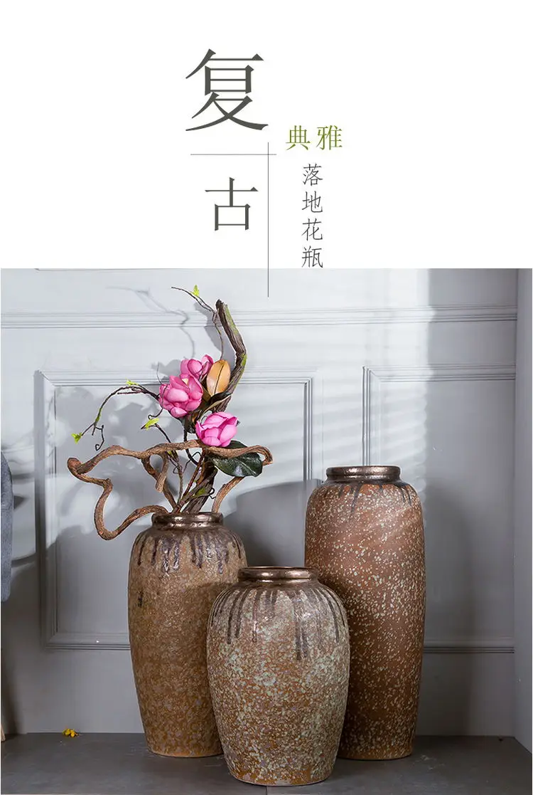 New Italian Floor Standing Pearl & Mirror Design Black Ceramic 60cm Tall vase 
