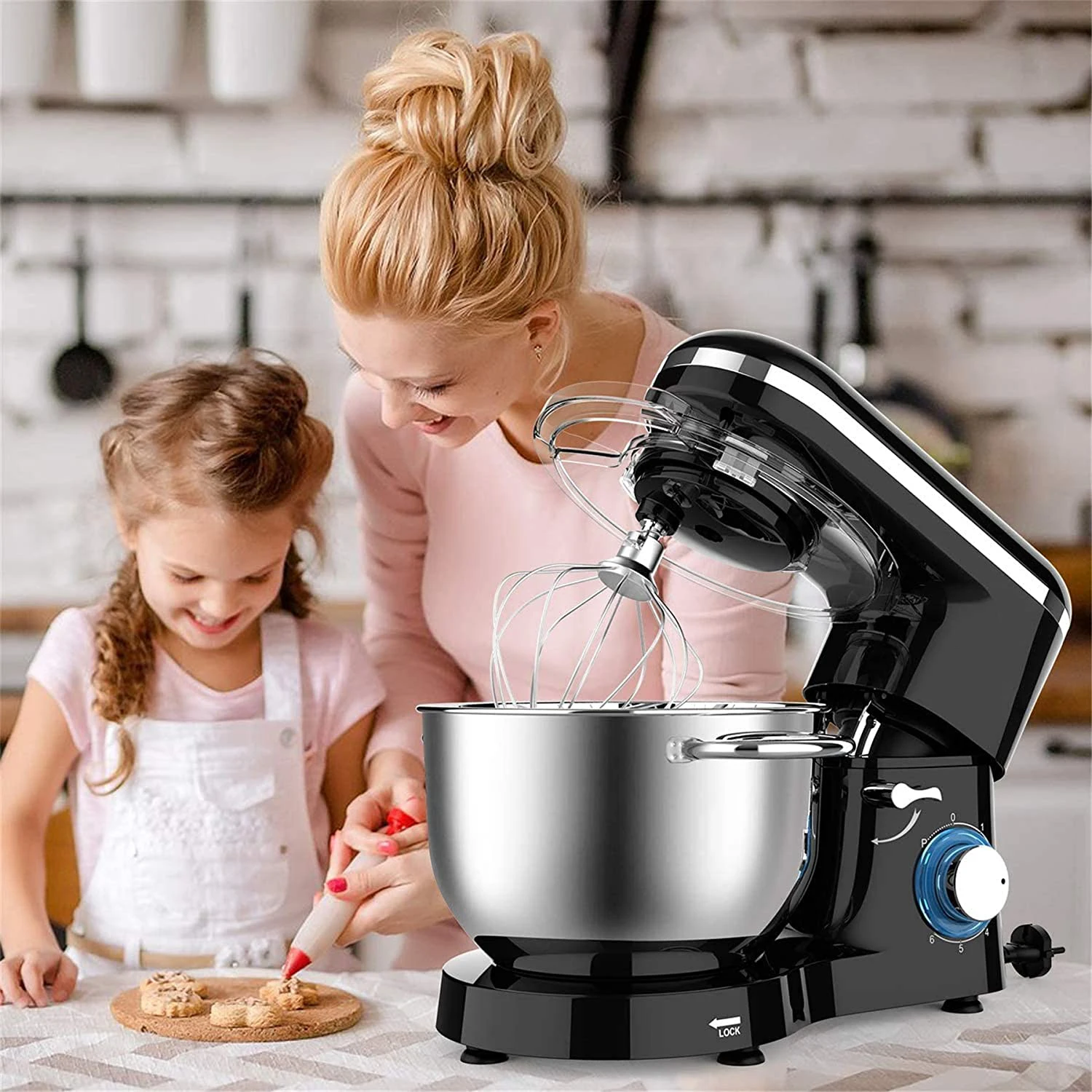 Küchengerät 3-in-1 Küchenmaschine Planetarischer Mixer Für Kuchen Und Teig Multifunktions-standmixer