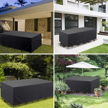 Customizable Outdoor Garden Furniture Cover Waterproof and Dustproof Combination with Oxford Cloth Made in Factory for Patio