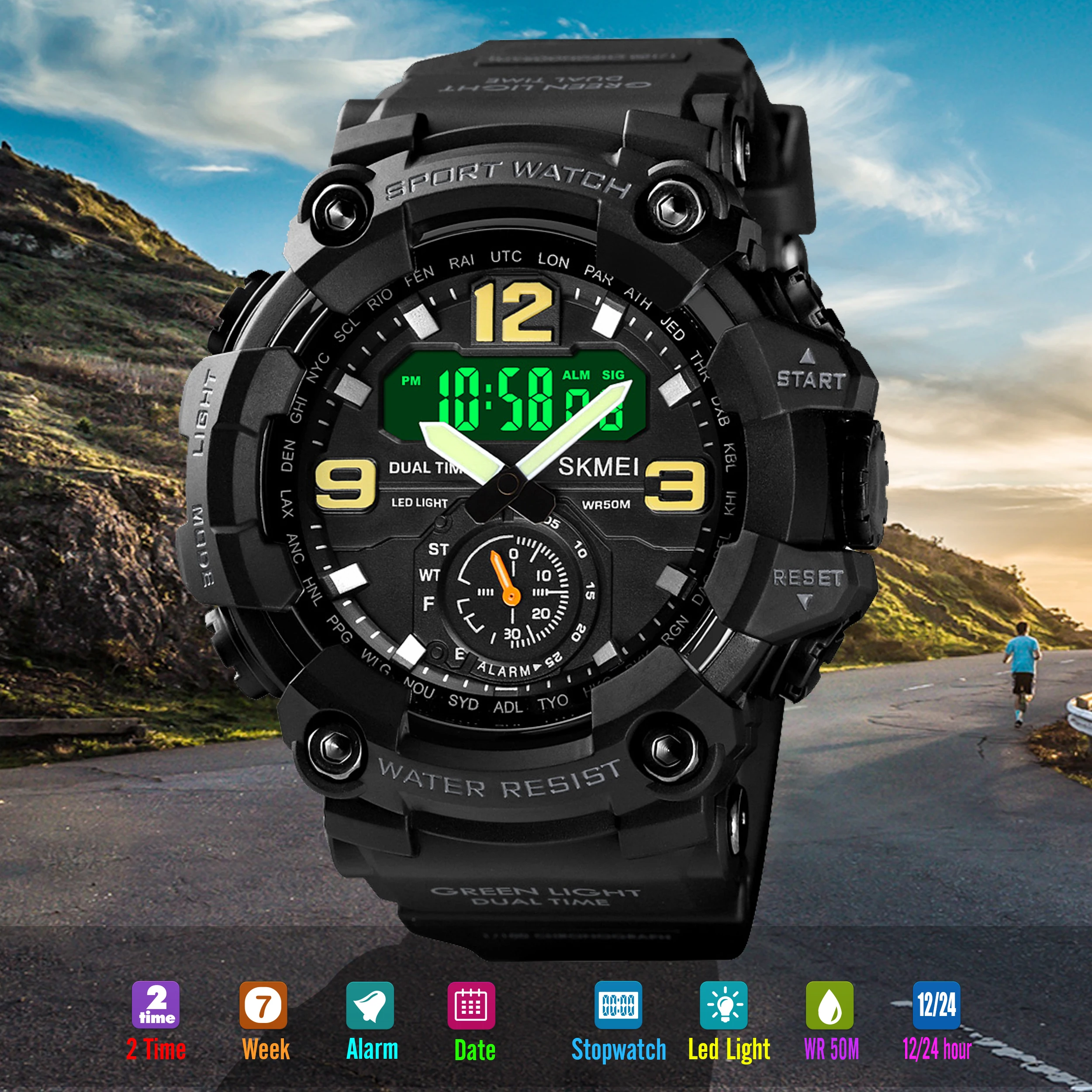 Armbanduhr Digitaluhr Sportuhr SKMEI 1637 Modische Armbanduhr