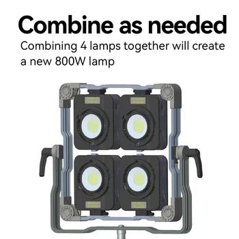 200W NiceFoto QY-2000A Bicolor Continuous Dimmable Photography Studio Video Light for Youtube detail image