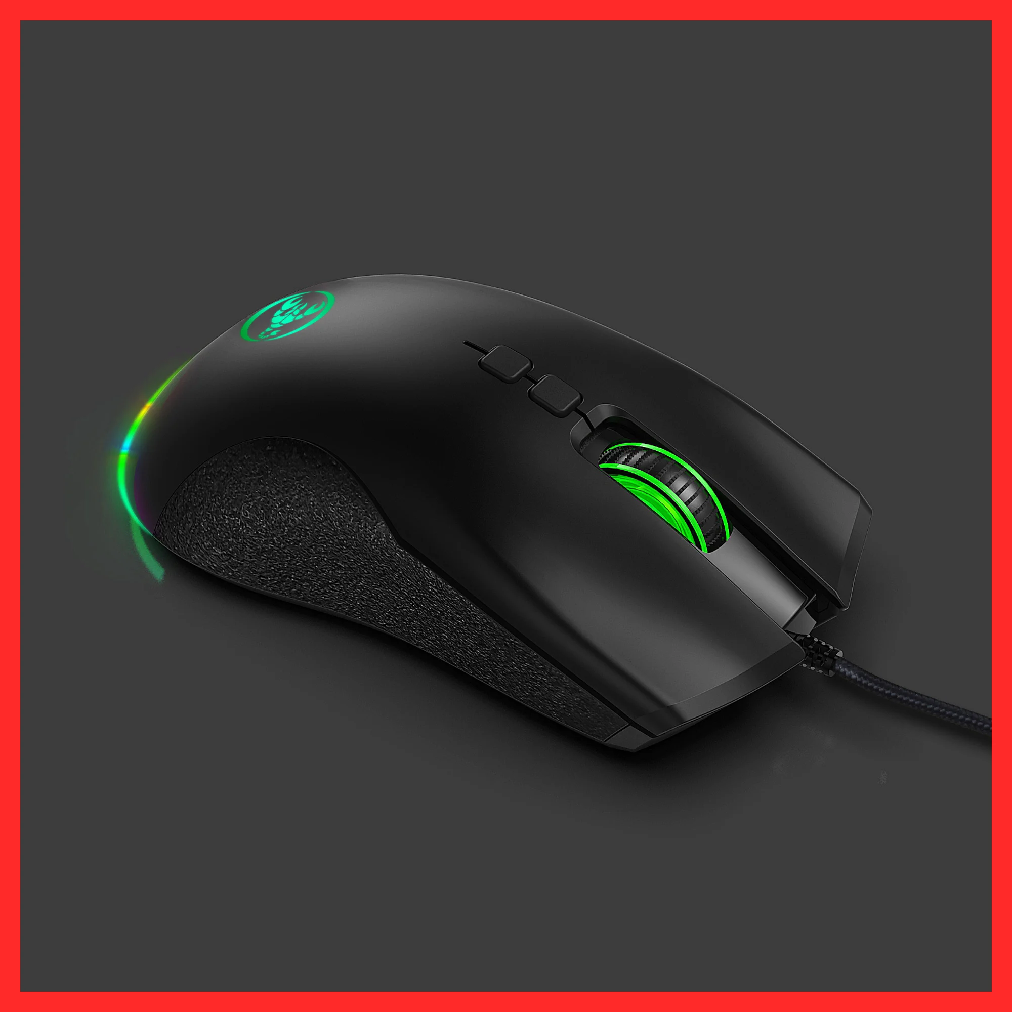 HXSJ A883 Wired Gaming Mouse - 7 Programmable Buttons, 6400 DPI