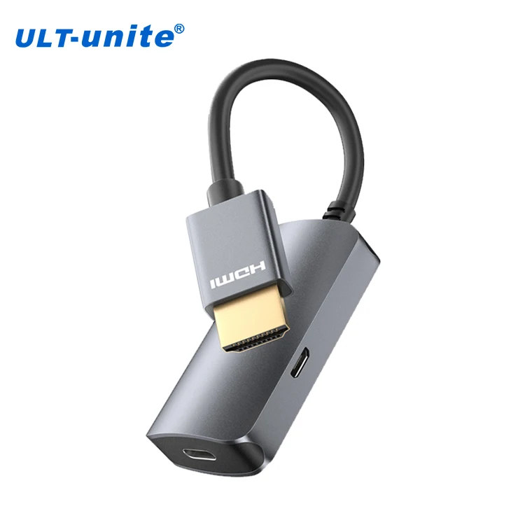 ULT-Unite Adapter 4K 60Hz Type C Converter High Definition Resolution Audio Video Cable HDMI to USB C Male to Female Adapter