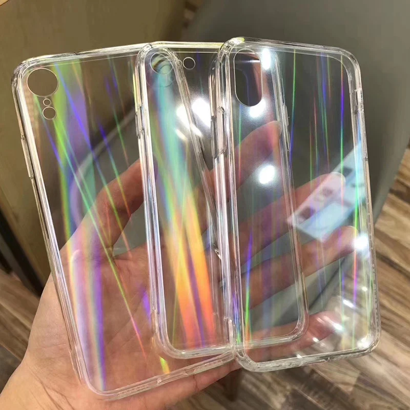 Nama Cases iPhone 11 Pro 5.8 inch Clear Holographic Laser Rainbow Cover Phone Case