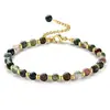 Bracciale in calcedonio tormalina