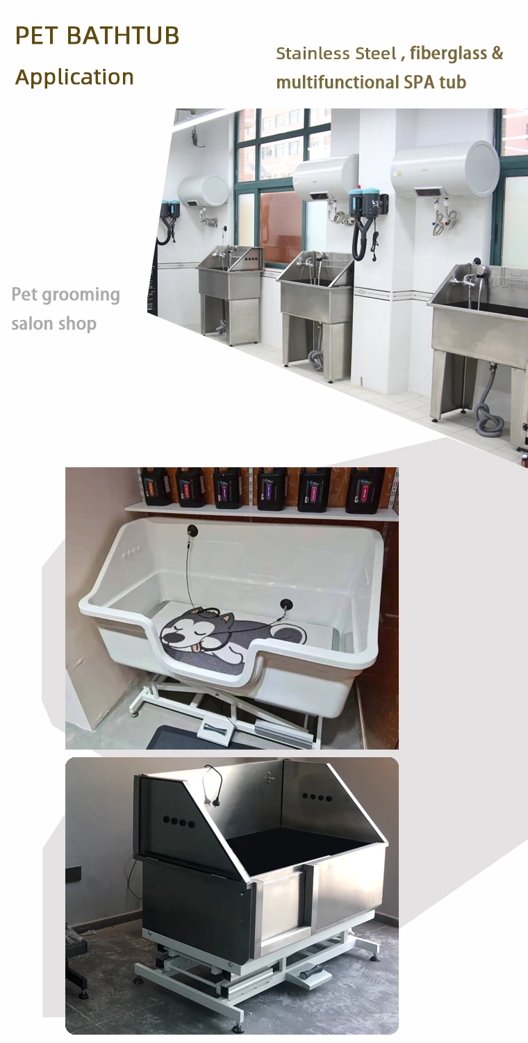 Dog Bath Tub Aeolus Factory Pet Equipment Stainless Steel Standing