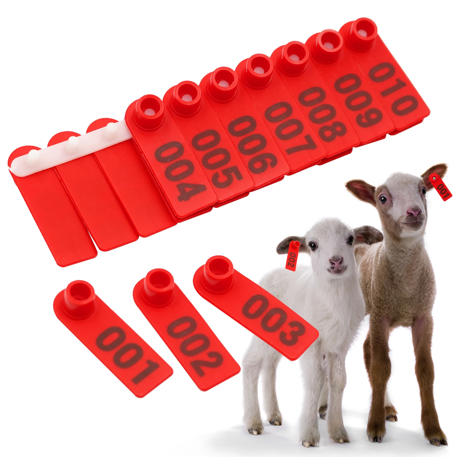 100x Schaf-Ohrmarken Nummeriert 001–100 – TPU-Viehohrringe In Blau, Für Ziegen, Lämmer, Rinder & Schweine