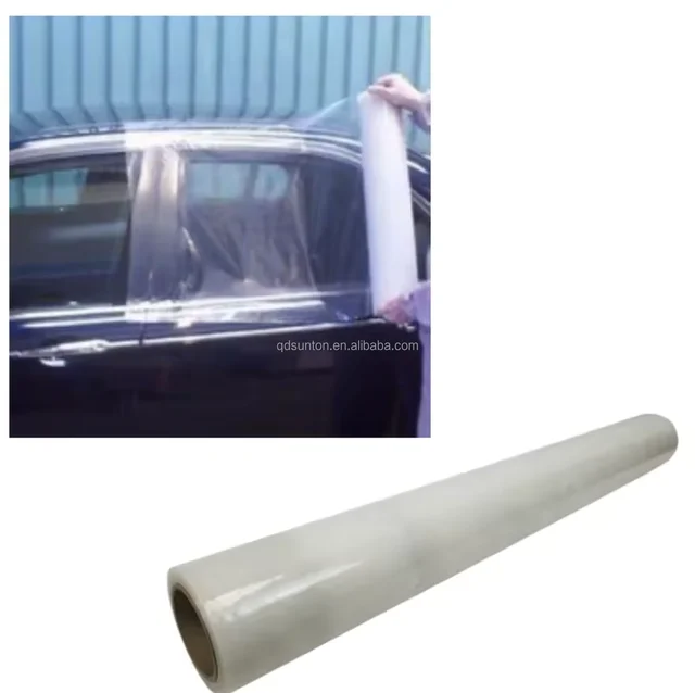 Multi-Use Masking Collision Wrap Clear Waterproof PE Material for Damaged Vehicles & Car Windows Acrylic Adhesive Single-Sided
