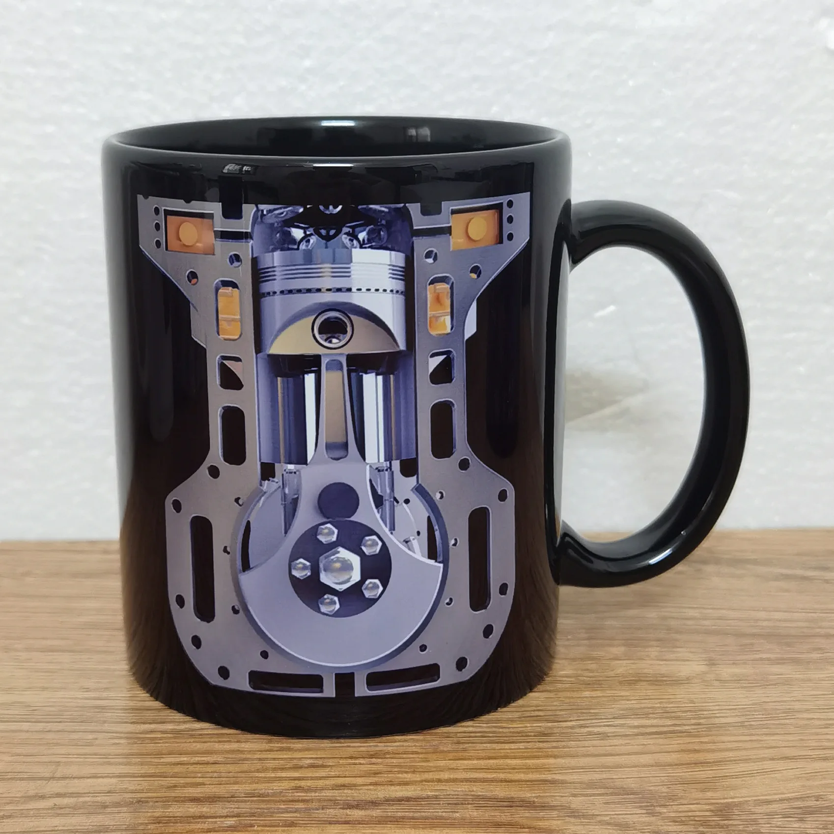 Cylinder Engine Design Ceramic Cup 12 oz Mechanic Engine Coffee Mug Perfect  Gift for Him Son Dad Husband