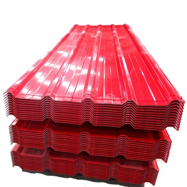 Wholesale Premium Production Customized Size 2mm Thickness Brick Red Color Pre Painted Corrugated Steel Roofing Sheet