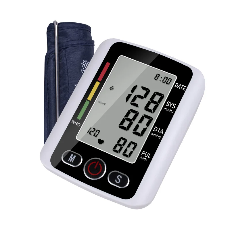 OEM Factory Professional Fully Automatic Tensiometer Digital Upper Arm Blood Pressure Monitor With Broadcast Can OEM Language