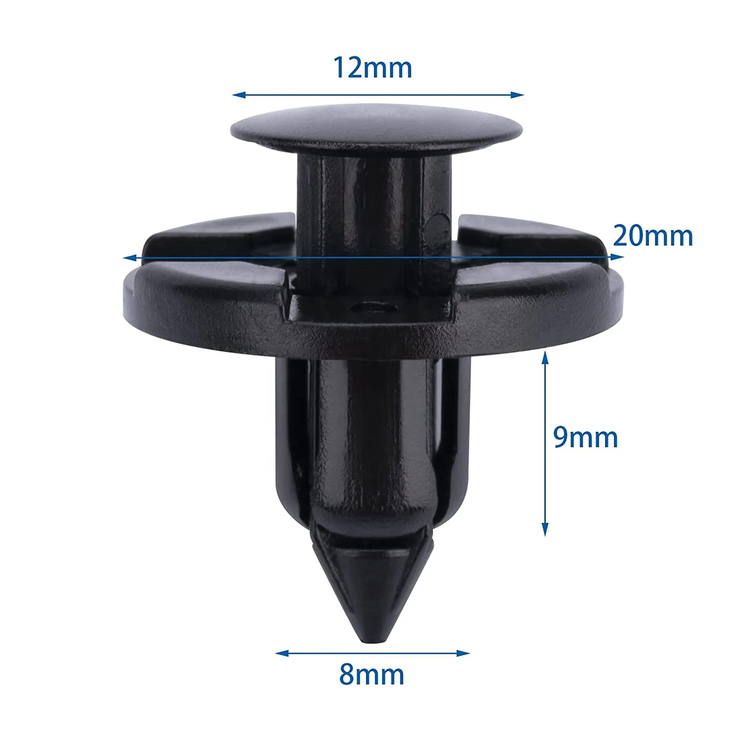 40pcs 8mm Hole Fender Push Retainer Clips - Compatible With Nissan, Infiniti, Mitsubishi, Chrysler, Dodge